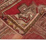 3x11 Red Vintage Turkish Runner Rug