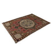 4x6 Red Vintage Turkish Area Rug