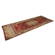 3x10 Red Vintage Turkish Runner Rug