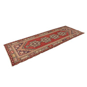 3x9 Red Vintage Turkish Runner Rug