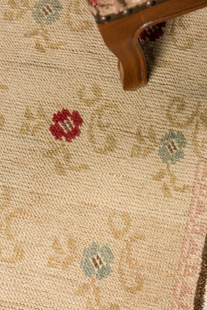 3x6 Beige Vintage Turkish Area Rug