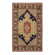 4x6 Green Vintage Turkish Area Rug