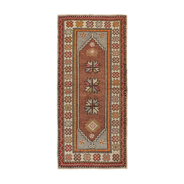 2x5 Red Vintage Turkish Area Rug