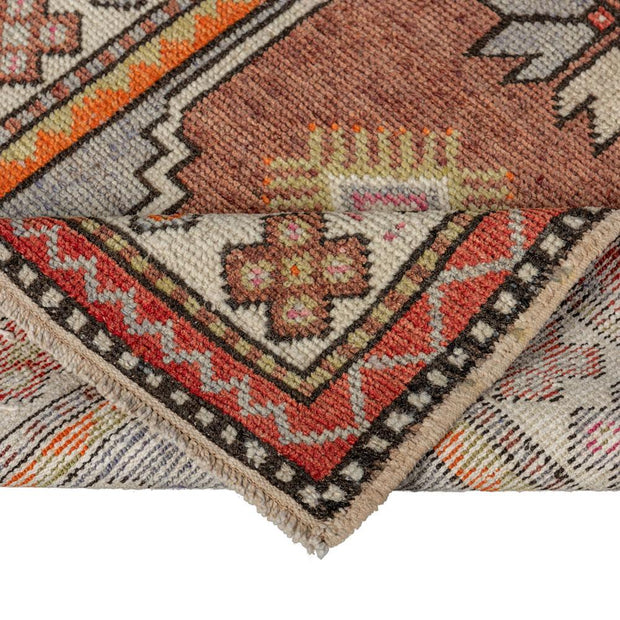 2x5 Red Vintage Turkish Area Rug