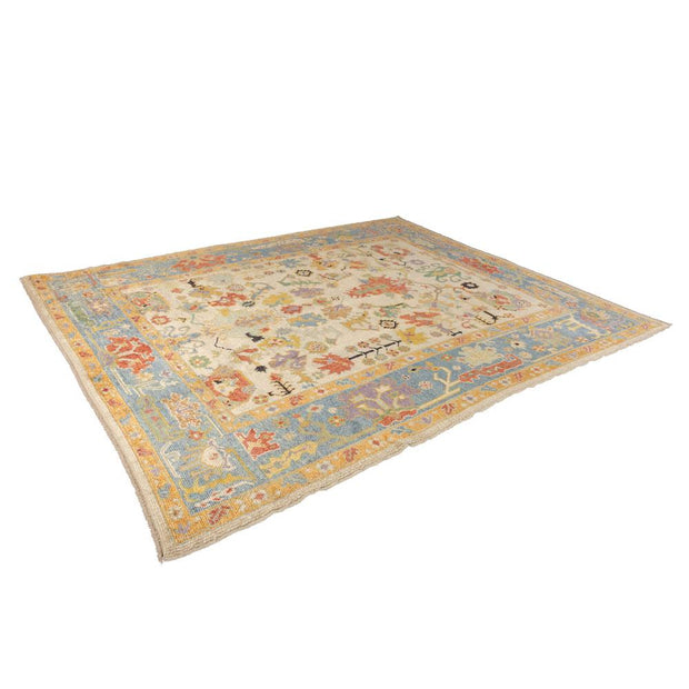 8x10 Beige Modern Oushak Area Rug