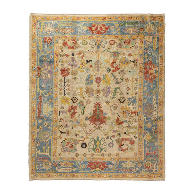 8x10 Beige Modern Oushak Area Rug