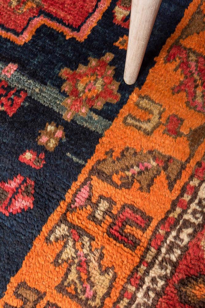 4x12 Blue Vintage Turkish Runner Rug