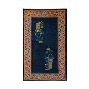 3x4 Blue Vintage Oushak Area Rug