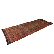 3x11 Red Vintage Turkish Runner Rug