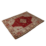 3x4 Red Vintage Turkish Area Rug