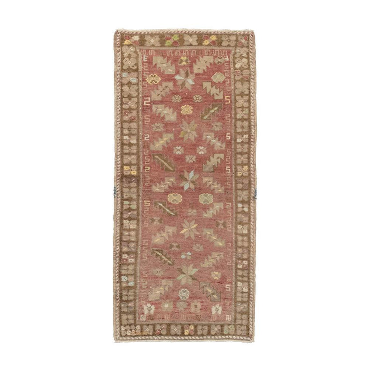 2x4 Red Vintage Turkish Area Rug