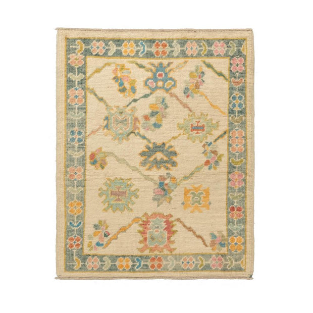 3x4 Beige Modern Oushak Area Rug