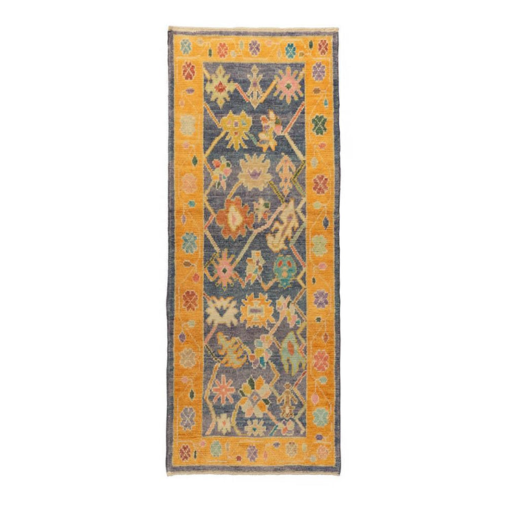 3x7 Orange Modern Oushak Runner Rug