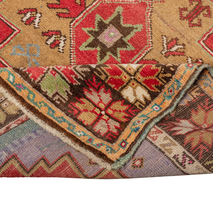 3x14 Red Vintage Turkish Runner Rug