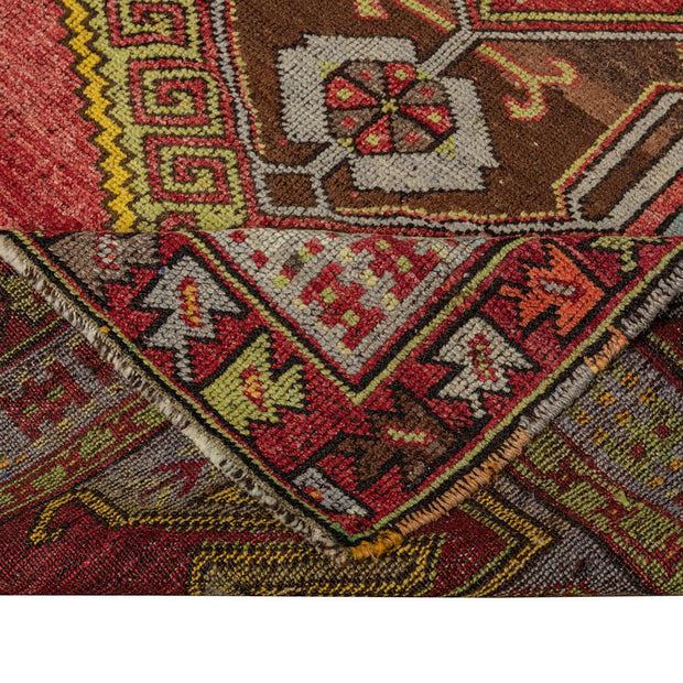 4x10 Red Vintage Turkish Runner Rug