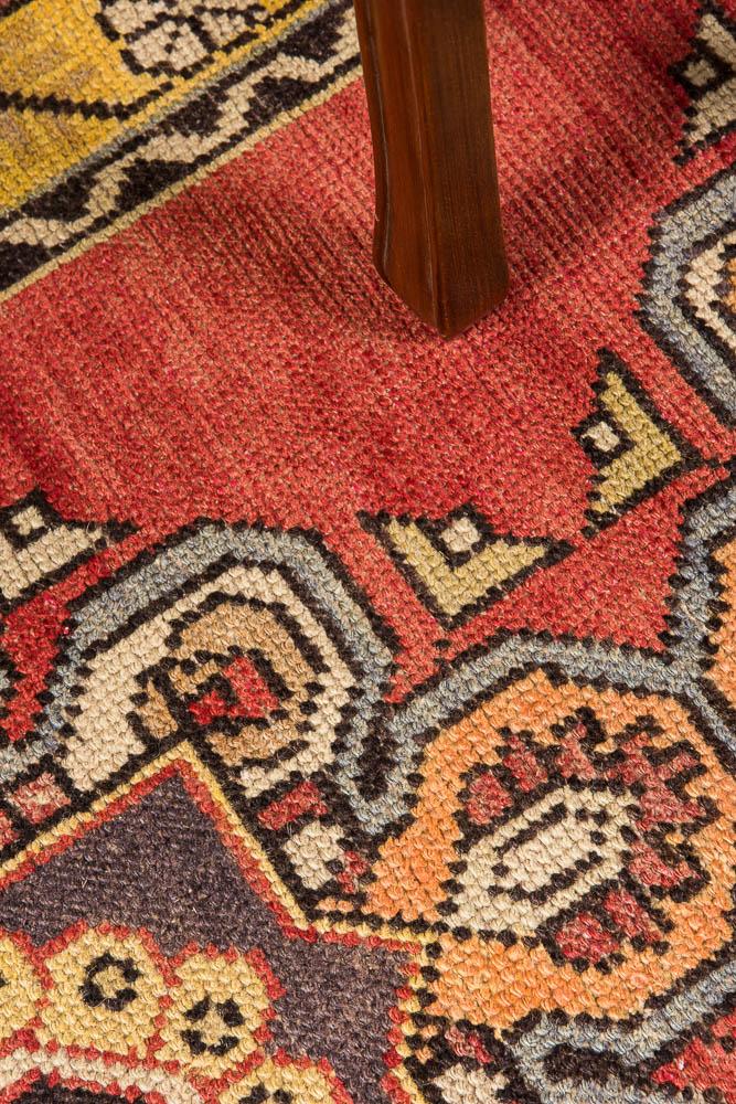 3x9 Red Vintage Turkish Runner Rug