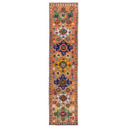 3x13 Orange Vintage Turkish Runner Rug