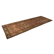 4x12 Brown Vintage Turkish Runner Rug