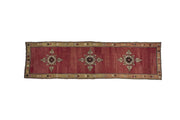 4x14 Red Vintage Turkish Runner Rug