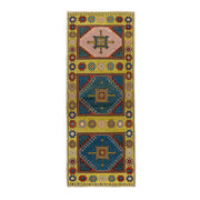 3x7 Yellow Vintage Turkish Runner Rug