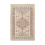 3x4 Ivory & White Vintage Turkish Area Rug