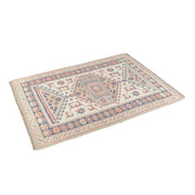 3x4 Ivory & White Vintage Turkish Area Rug