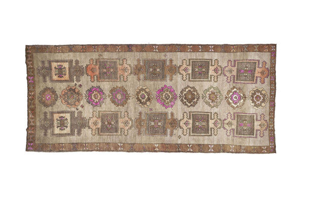 6x15 Brown Vintage Turkish Runner Rug