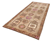 6x15 Brown Vintage Turkish Runner Rug