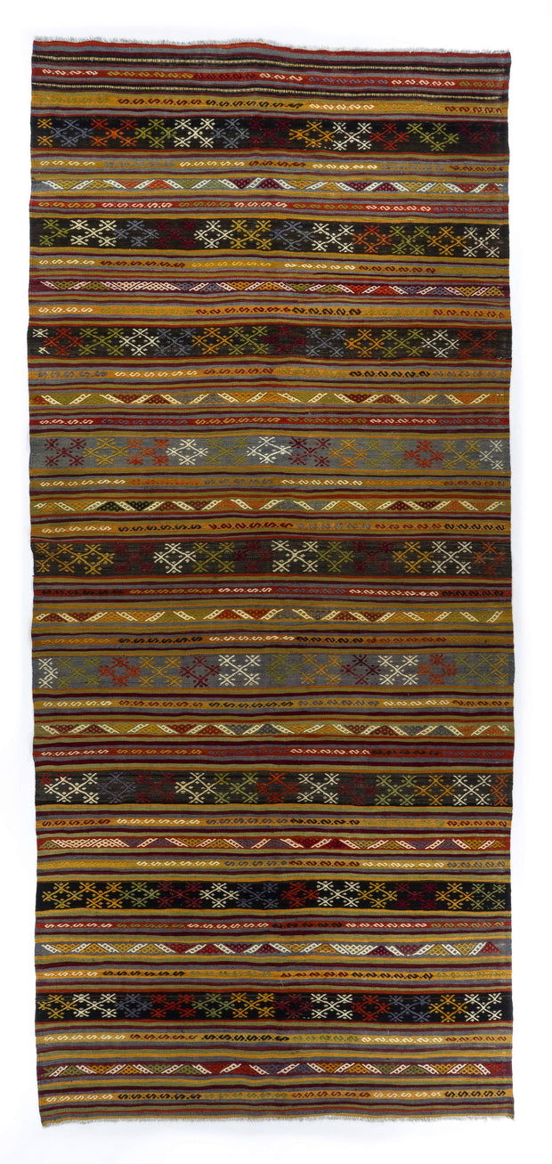 5x12 Brown Vintage Turkish Area Rug