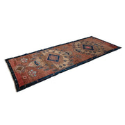 3x10 Orange Vintage Turkish Runner Rug