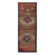 3x10 Orange Vintage Turkish Runner Rug