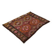 4x2 Red Vintage Turkish Area Rug