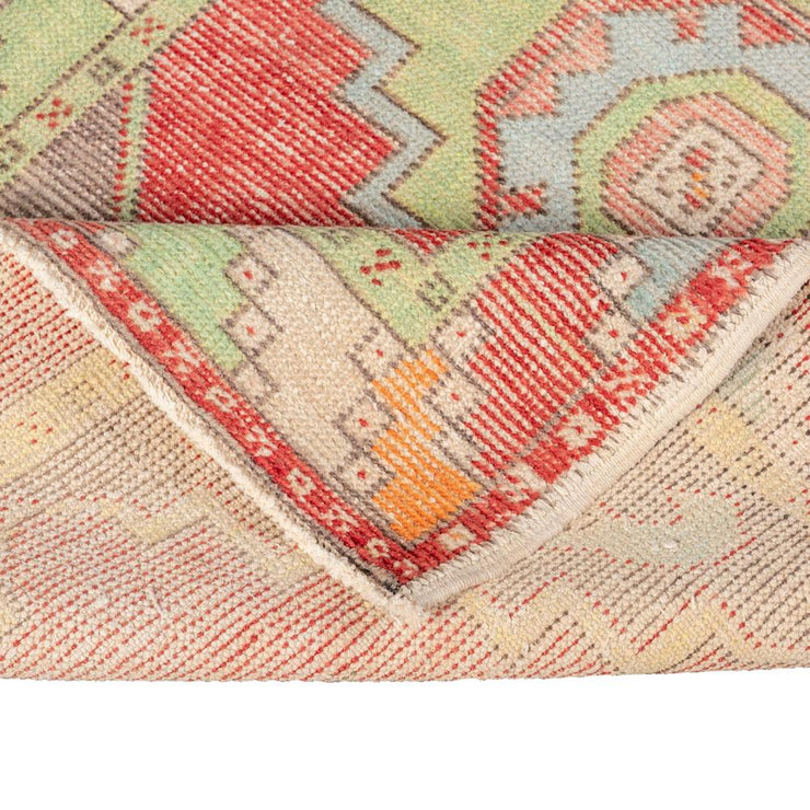 3x9 Red Vintage Turkish Runner Rug