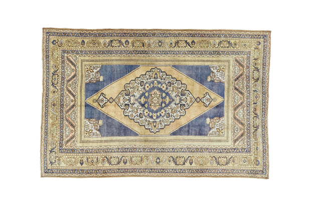 6x9 Blue Vintage Turkish Area Rug