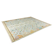 8x10 Blue Modern Oushak Area Rug