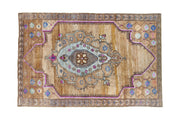 6x9 Brown Vintage Eastern Turkish Handknotted Kurdish Area Rug