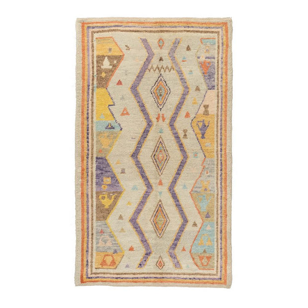 4x7 Beige Modern Oushak Area Rug