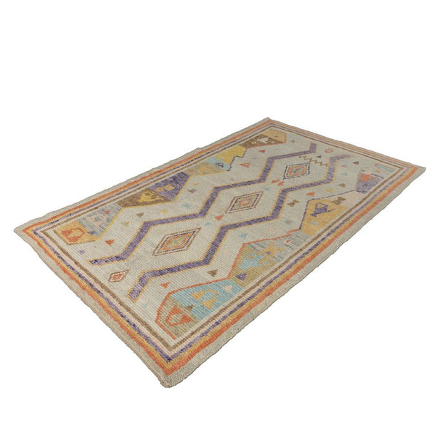 4x7 Beige Modern Oushak Area Rug