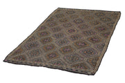 6x9 Brown Vintage Turkish Flatwoven Area Kilim Rug