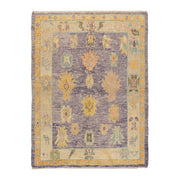 5x6 Purple Modern Oushak Area Rug