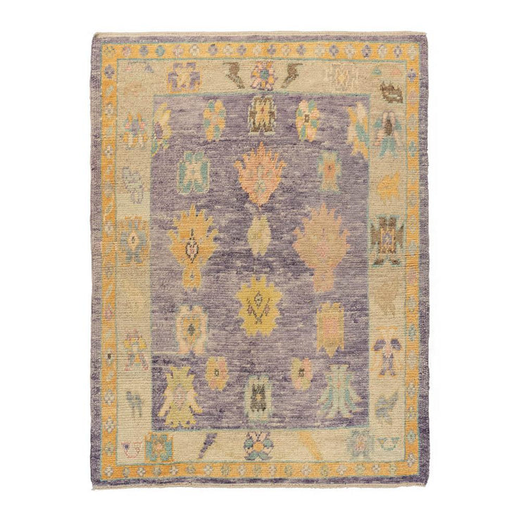 5x6 Purple Modern Oushak Area Rug