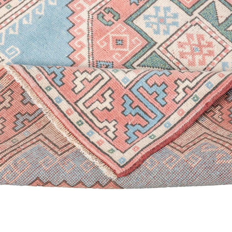 3x9 Blue Vintage Turkish Runner Rug