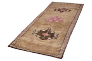 5x13 Brown Vintage Eastern Turkish (Kurdish) Masculine Runner Rug