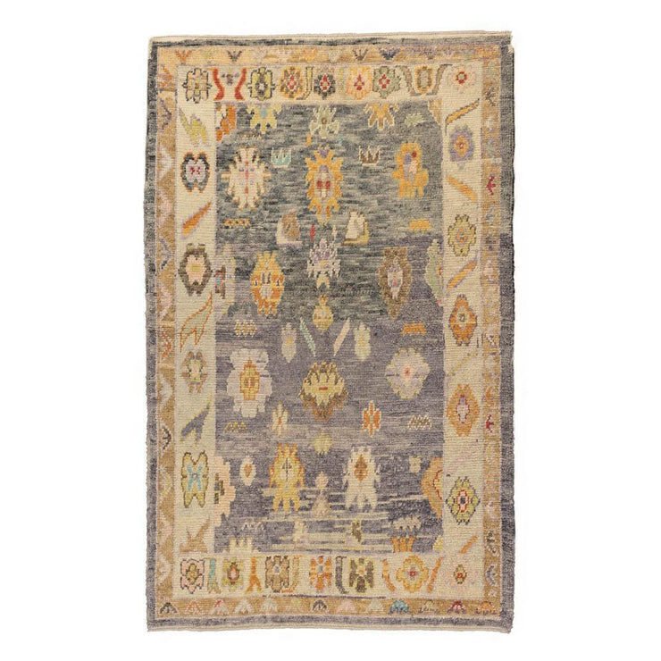 4x7 Purple Vintage Oushak Area Rug
