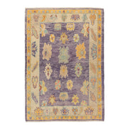 4x7 Yellow Vintage Oushak Area Rug