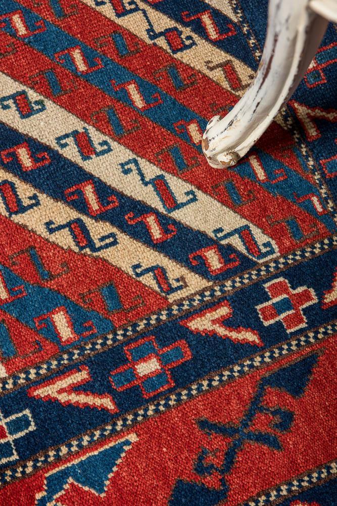 3x4 Red Vintage Turkish Area Rug