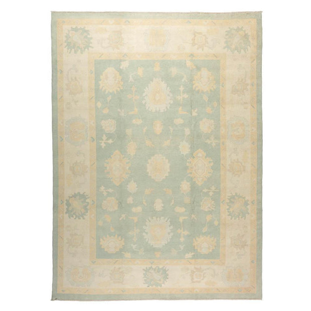 9x12 Beige Modern Oushak Area Rug-Turkish Rugs-Oriental Rugs-Kilim Rugs-Oushak Rugs