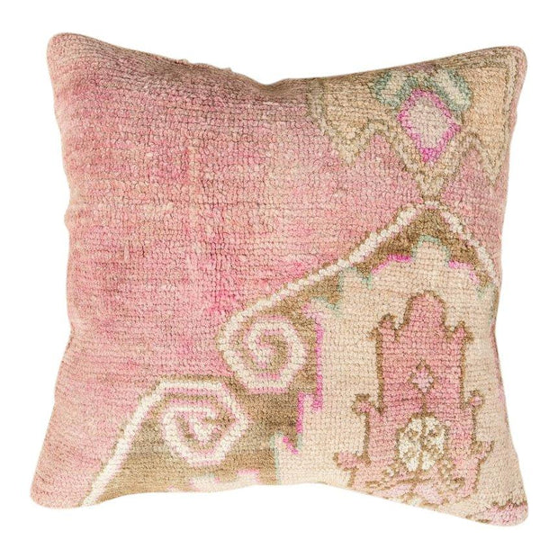 Designer Wool Pink Sofa Pillow