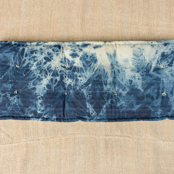 Designe White & Blue Bench Pillow-Turkish Rugs-Oriental Rugs-Kilim Rugs-Oushak Rugs