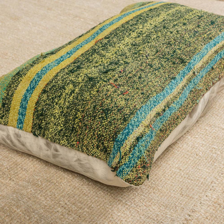Designer Wool Green Sofa Pillow-Turkish Rugs-Oriental Rugs-Kilim Rugs-Oushak Rugs